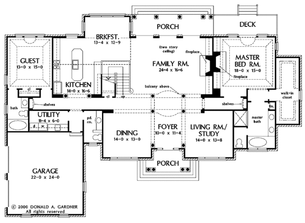 Architectural House Design - Classical Floor Plan - Main Floor Plan #929-516