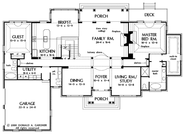 Classical Floor Plan - Main Floor Plan #929-516
