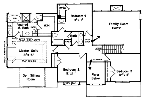 Dream House Plan - Country Floor Plan - Upper Floor Plan #927-81