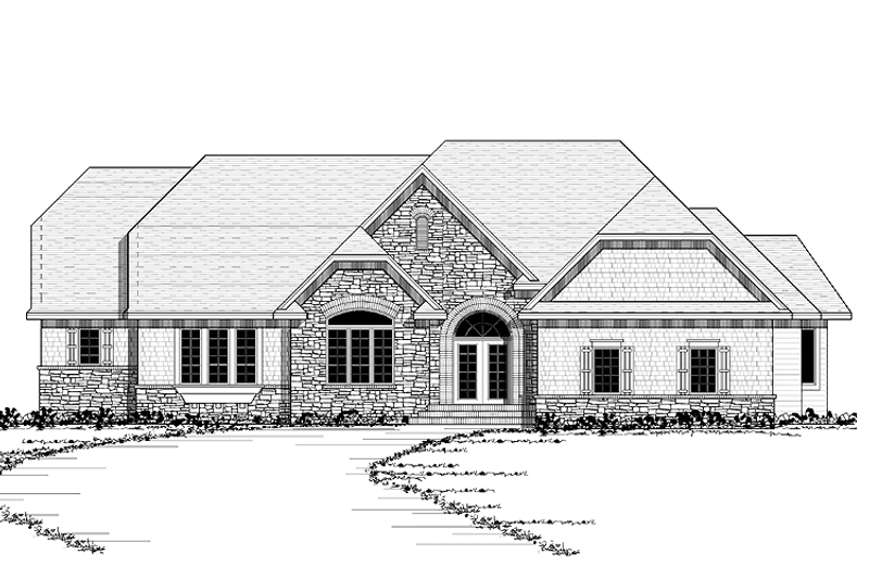 Home Plan - Exterior - Front Elevation 3 for Ranch House Plan #51-685 - 4 bed, 3 bath