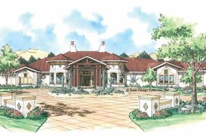 Mediterranean Exterior - Front Elevation Plan #930-310