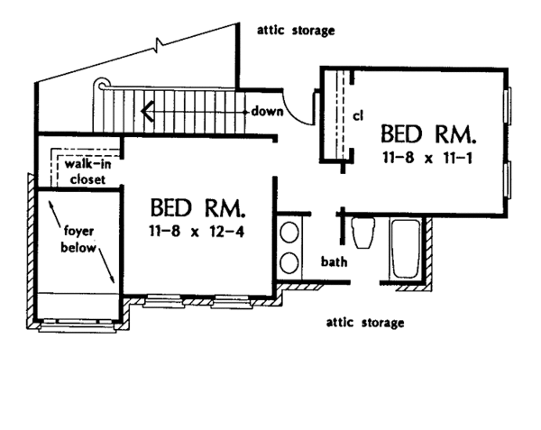 House Design - Colonial Floor Plan - Upper Floor Plan #929-158
