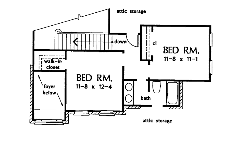 Home Plan - Floor Plan - Upper Floor for Colonial House Plan #929-158 - 3 bed, 2.5 bath