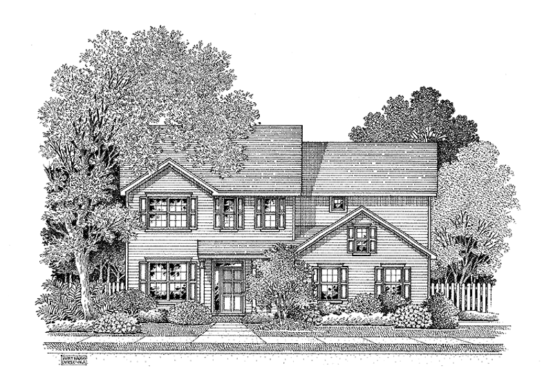 Architectural House Design - Colonial Exterior - Front Elevation Plan #999-77