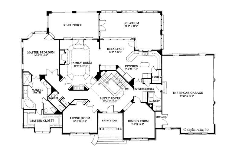 Home Plan - Floor Plan - Main Floor for European House Plan #429-193 - 4 bed, 3.5 bath