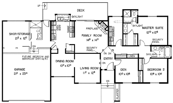 House Design - Contemporary Floor Plan - Main Floor Plan #60-713