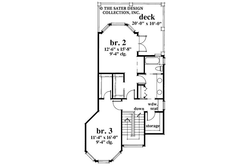 Home Plan - Floor Plan - Upper Floor for Traditional House Plan #930-43 - 3 bed, 3 bath