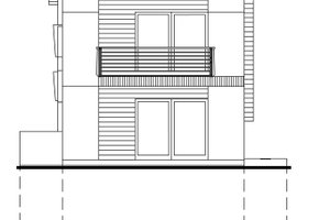 Exterior - Rear Elevation for Traditional House Plan #484-13 - 3 bed, 3 bath