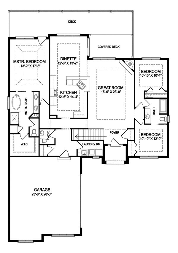 Home Plan - Traditional Floor Plan - Main Floor Plan #1057-4
