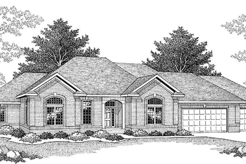 Dream House Plan - Exterior - Front Elevation 3 for Traditional House Plan #70-1395 - 2 bed, 2.5 bath