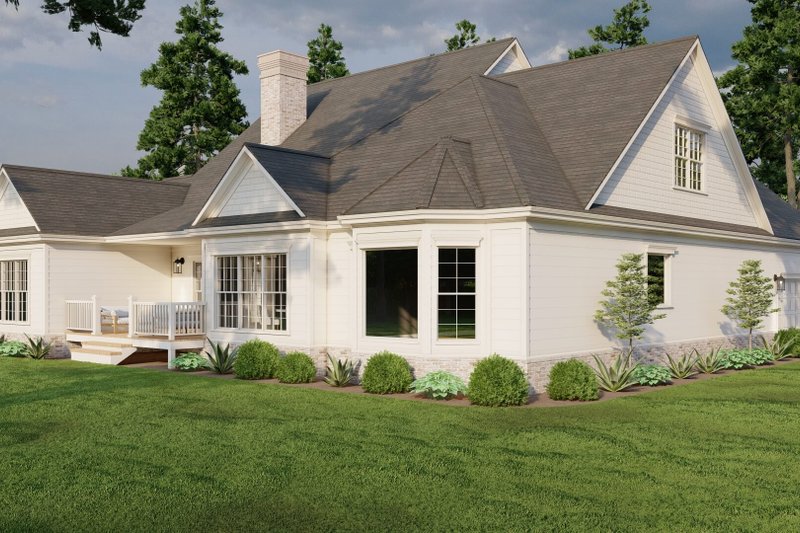 Dream House Plan - Exterior - Rear Elevation 2 for Southern House Plan #17-2066 - 4 bed, 3 bath