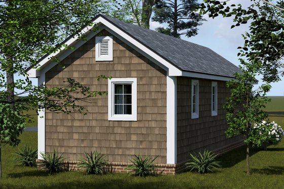Exterior - Rear Elevation for Cottage House Plan #513-2426 - 1 bed, 1 bath