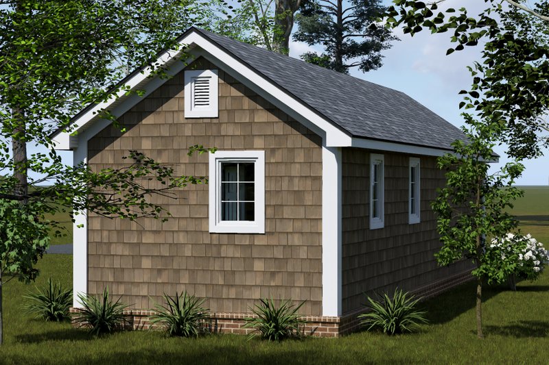 Architectural House Design - Exterior - Rear Elevation for Cottage House Plan #513-2426 - 1 bed, 1 bath