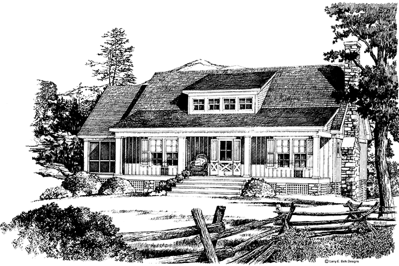 Home Plan - Exterior - Front Elevation 3 for Craftsman House Plan #952-245 - 2 bed, 2 bath