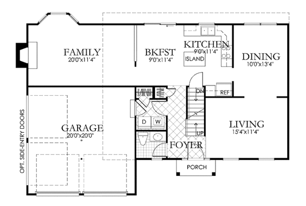 Dream House Plan - Colonial Floor Plan - Main Floor Plan #1029-4