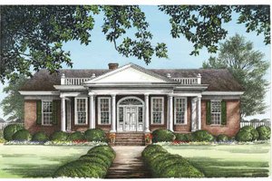Home Plan - Exterior - Front Elevation for Classical House Plan #137-331 - 3 bed, 2 bath