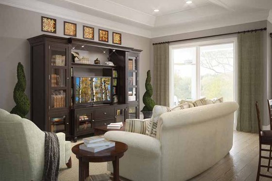 Interior - Family Room for Mediterranean House Plan #938-22 - 3 bed, 2 bath