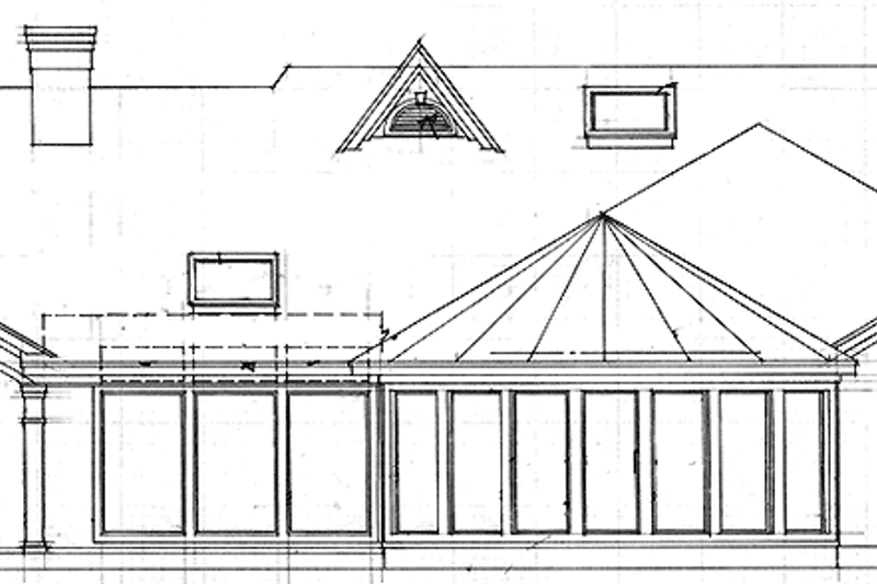 Architectural House Design - Exterior - Rear Elevation for Country House Plan #974-41 - 3 bed, 2.5 bath