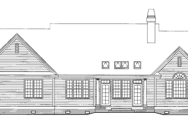 Home Plan - Exterior - Rear Elevation for Country House Plan #929-615 - 4 bed, 3 bath