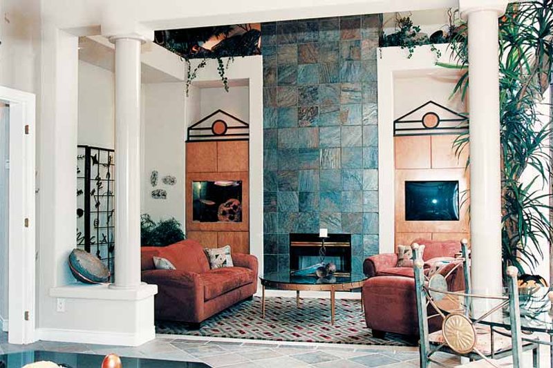 Home Plan - Interior - Family Room for Mediterranean House Plan #47-895 - 4 bed, 3 bath
