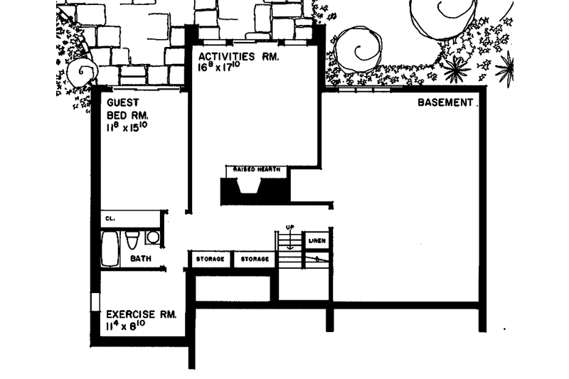 Dream House Plan - Floor Plan - Lower Floor for Contemporary House Plan #72-1000 - 4 bed, 3.5 bath