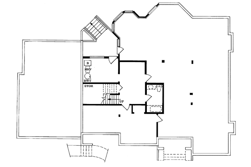 Home Plan - Floor Plan - Lower Floor for Mediterranean House Plan #47-875 - 4 bed, 4.5 bath