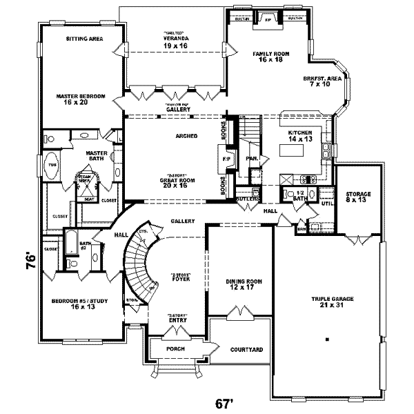 European Floor Plan - Main Floor Plan #81-642