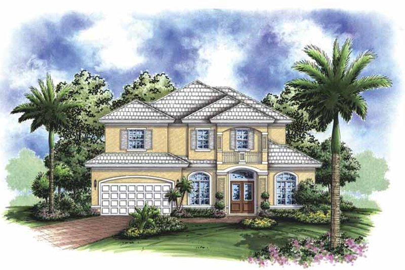 Home Plan - Mediterranean Exterior - Front Elevation Plan #1017-92