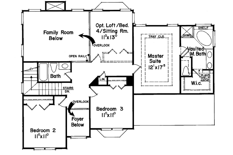 Home Plan - Floor Plan - Upper Floor for Mediterranean House Plan #927-69 - 3 bed, 2.5 bath