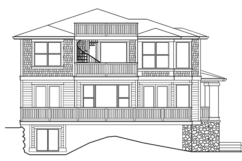 Home Plan - Exterior - Other Elevation for Prairie House Plan #132-471 - 4 bed, 3.5 bath