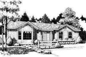 Ranch Exterior - Front Elevation Plan #312-409