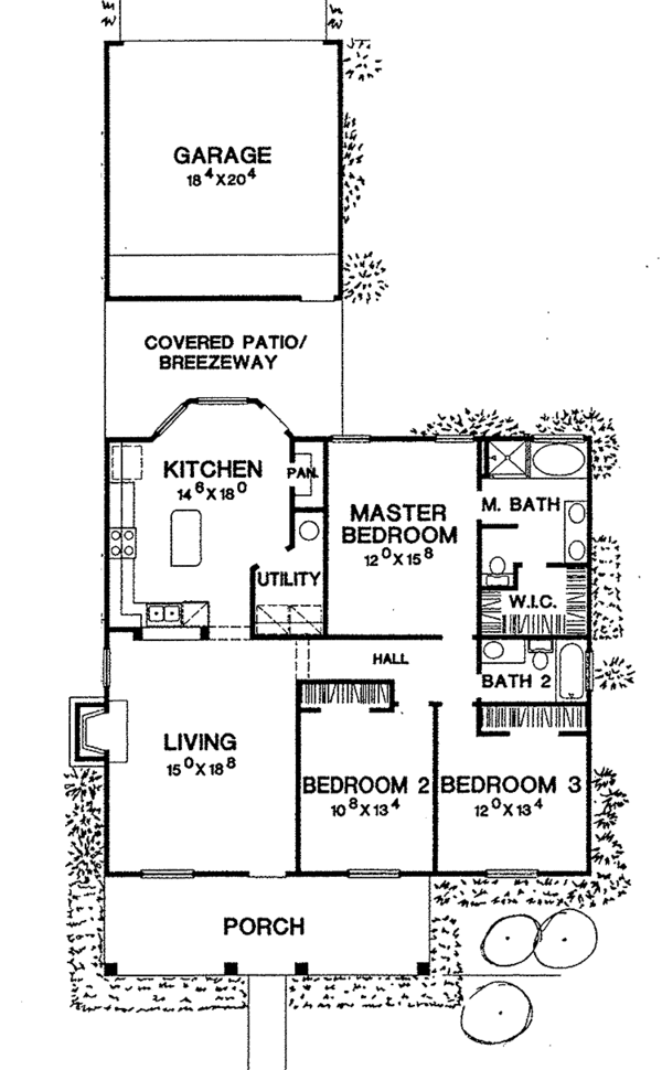 Home Plan - Colonial Floor Plan - Main Floor Plan #472-236