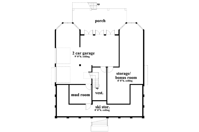 Architectural House Design - Floor Plan - Lower Floor for Craftsman House Plan #930-138 - 3 bed, 3.5 bath