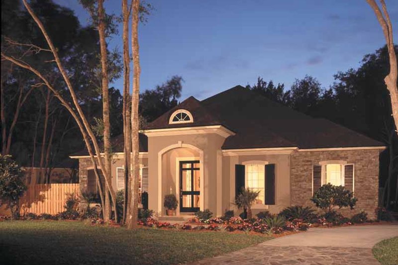 House Blueprint - Exterior - Front Elevation 3 for Mediterranean House Plan #417-747 - 3 bed, 3 bath