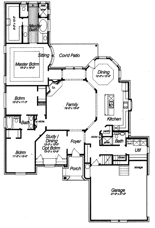 House Design - Country Floor Plan - Main Floor Plan #946-14