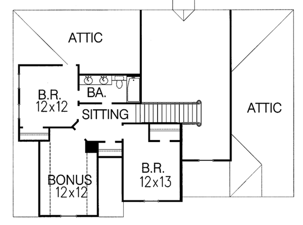 Dream House Plan - Traditional Floor Plan - Upper Floor Plan #15-333