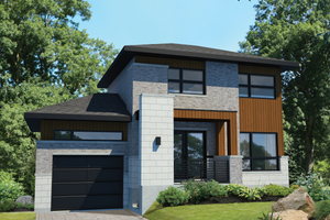 Contemporary Exterior - Front Elevation Plan #25-4390