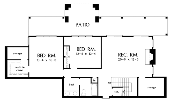 Architectural House Design - Craftsman Floor Plan - Lower Floor Plan #929-505