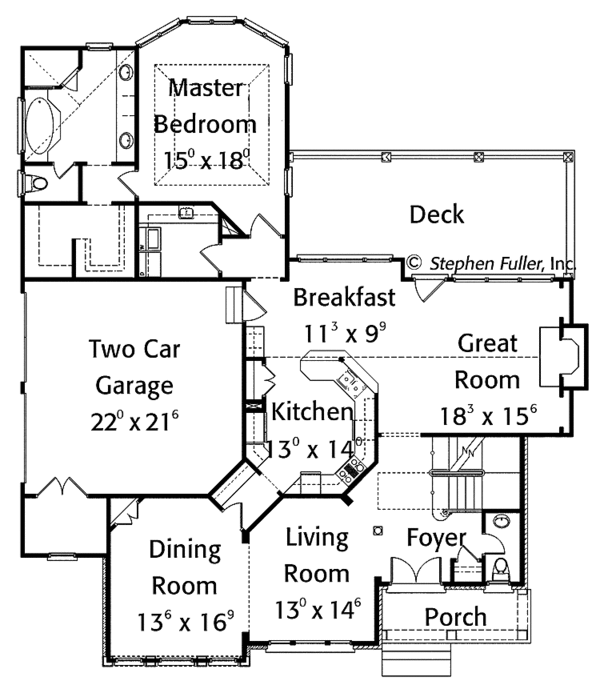 Home Plan - Country Floor Plan - Main Floor Plan #429-372