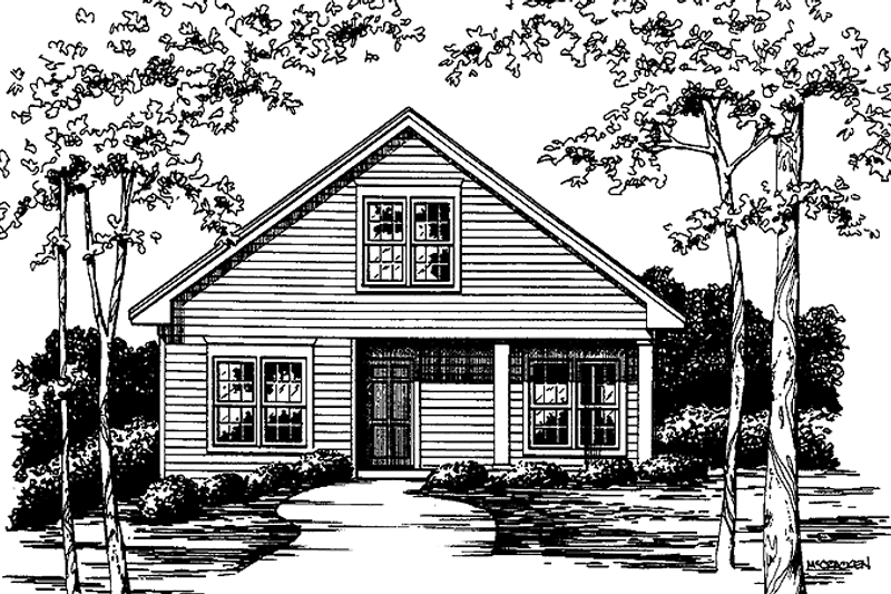 Country Style House Plan - 2 Beds 1 Baths 1110 Sq/Ft Plan #30-235