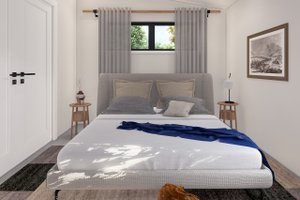 Interior - Master Bedroom for Modern House Plan #1105-1 - 1 bed, 1 bath