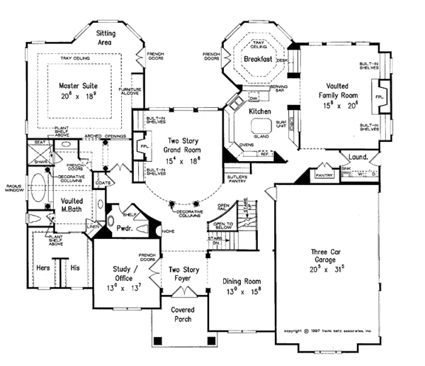 House Blueprint - European Floor Plan - Main Floor Plan #927-175