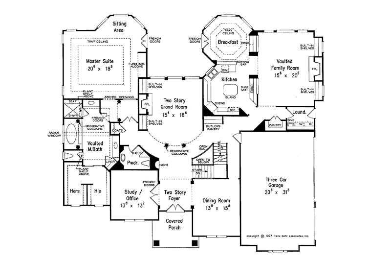 Dream House Plan - Floor Plan - Main Floor for European House Plan #927-175 - 4 bed, 3.5 bath