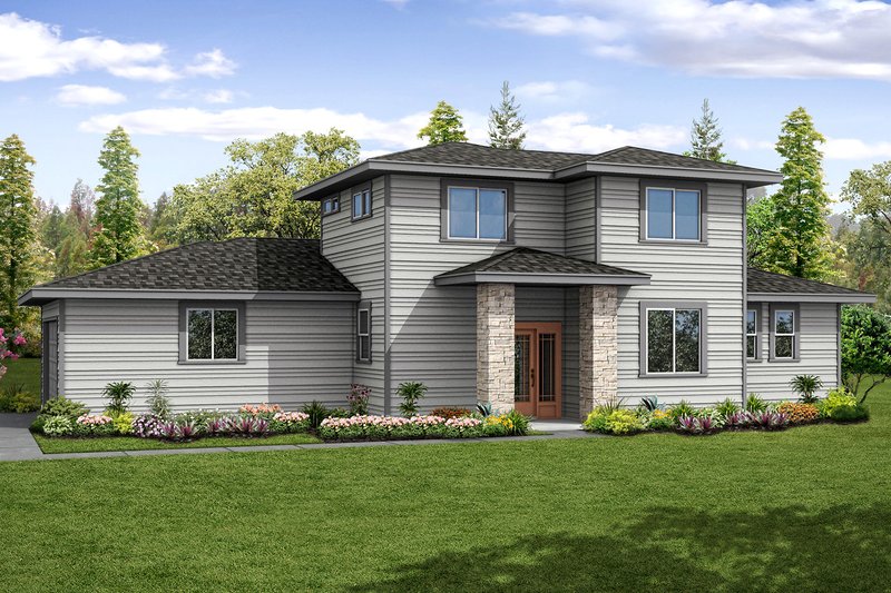 Home Plan - Prairie Exterior - Front Elevation Plan #124-1035