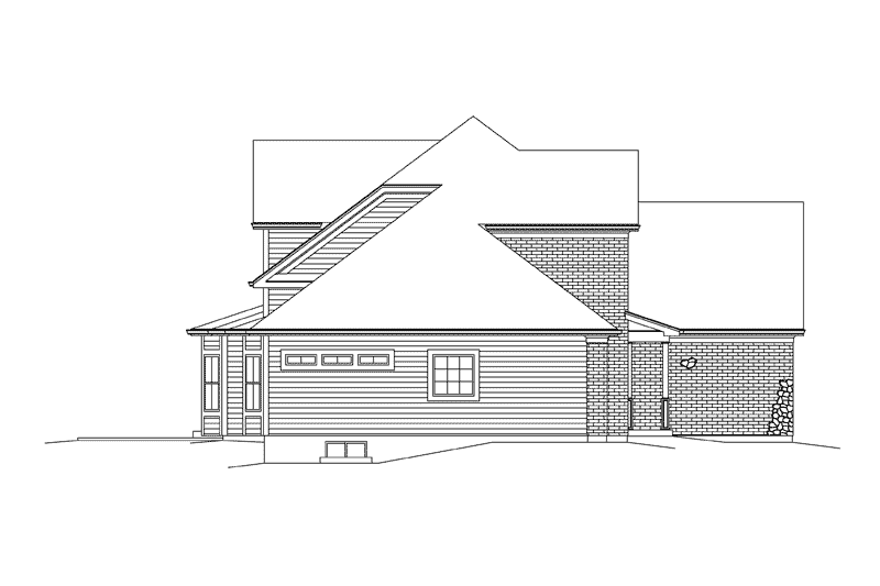 House Design - Exterior - Other Elevation for Traditional House Plan #57-611 - 3 bed, 2.5 bath