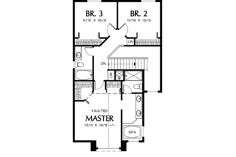 Home Plan - Floor Plan - Upper Floor for Traditional House Plan #48-196 - 3 bed, 2.5 bath