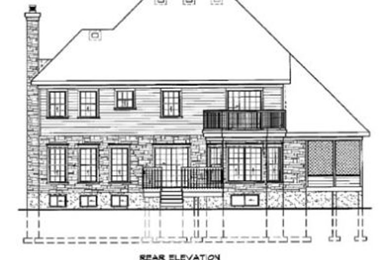 Dream House Plan - Exterior - Rear Elevation for Farmhouse House Plan #25-2195 - 3 bed, 2.5 bath