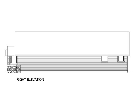 Exterior - Other Elevation 1 for Farmhouse House Plan #569-42 - 2 bed, 2 bath