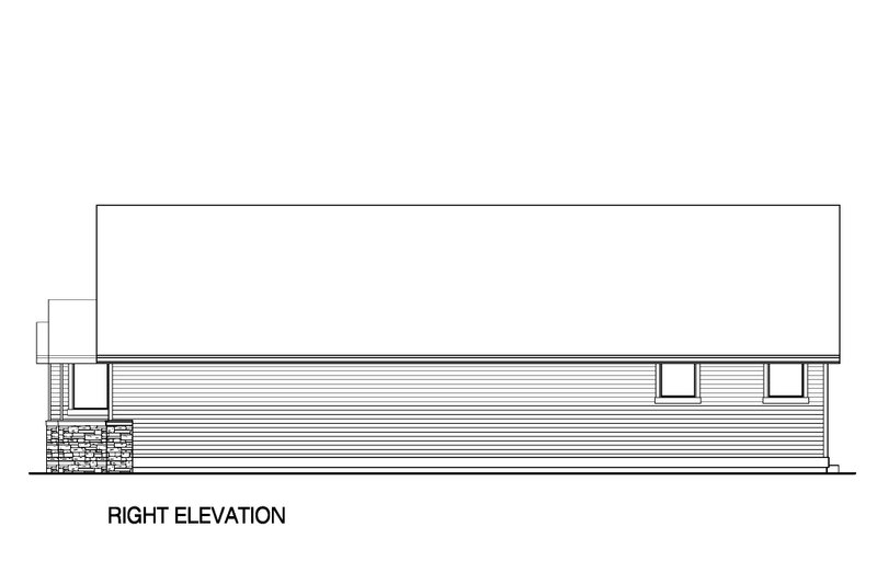 Architectural House Design - Exterior - Other Elevation 1 for Farmhouse House Plan #569-42 - 2 bed, 2 bath