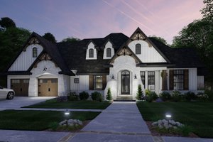 Exterior - Front Elevation 3 for Farmhouse House Plan #120-264 - 4 bed, 3 bath